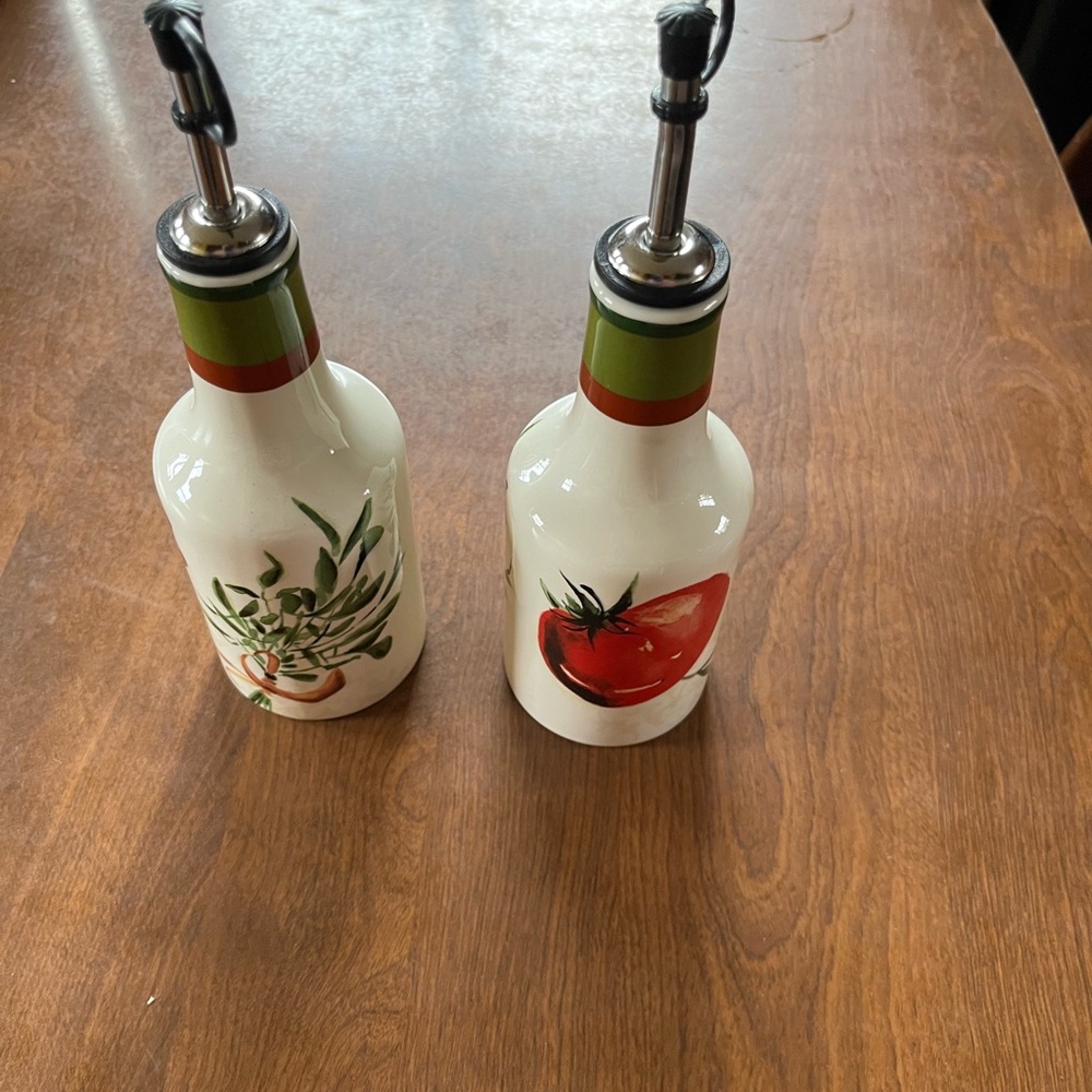 Pier 1 Imports Ceramic Vinegar or oil decanter